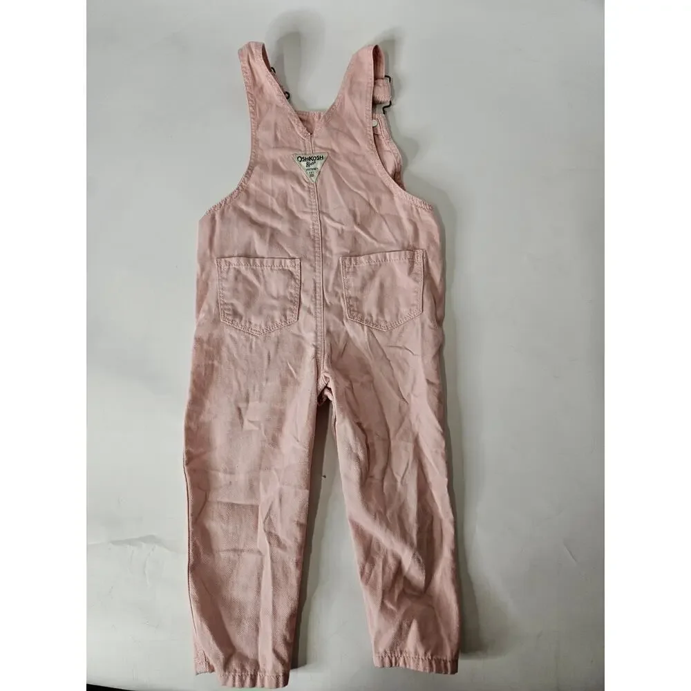 OshKosh B’Gosh Overalls 24M Pink Denim Farm Work Western Rodeo Riding Ranch